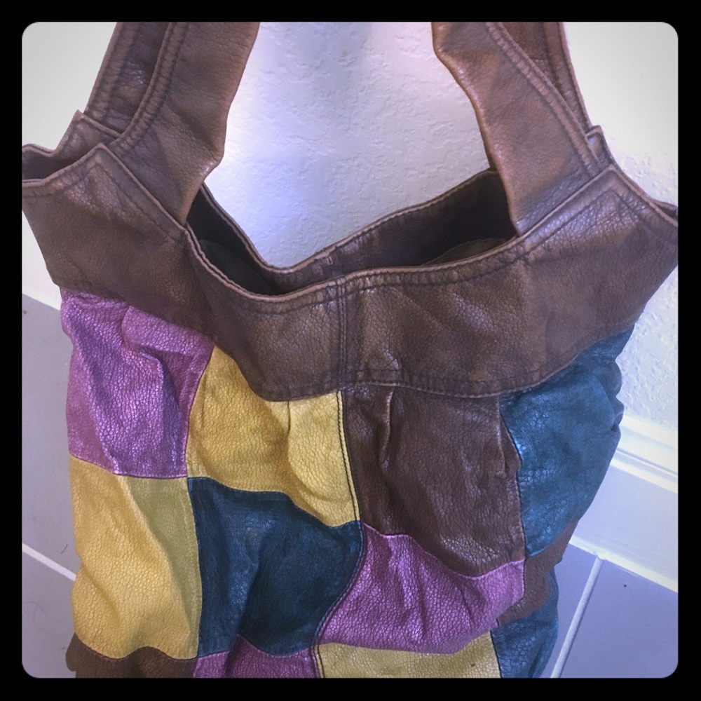 Patchwork Faux Leather Tote Bag